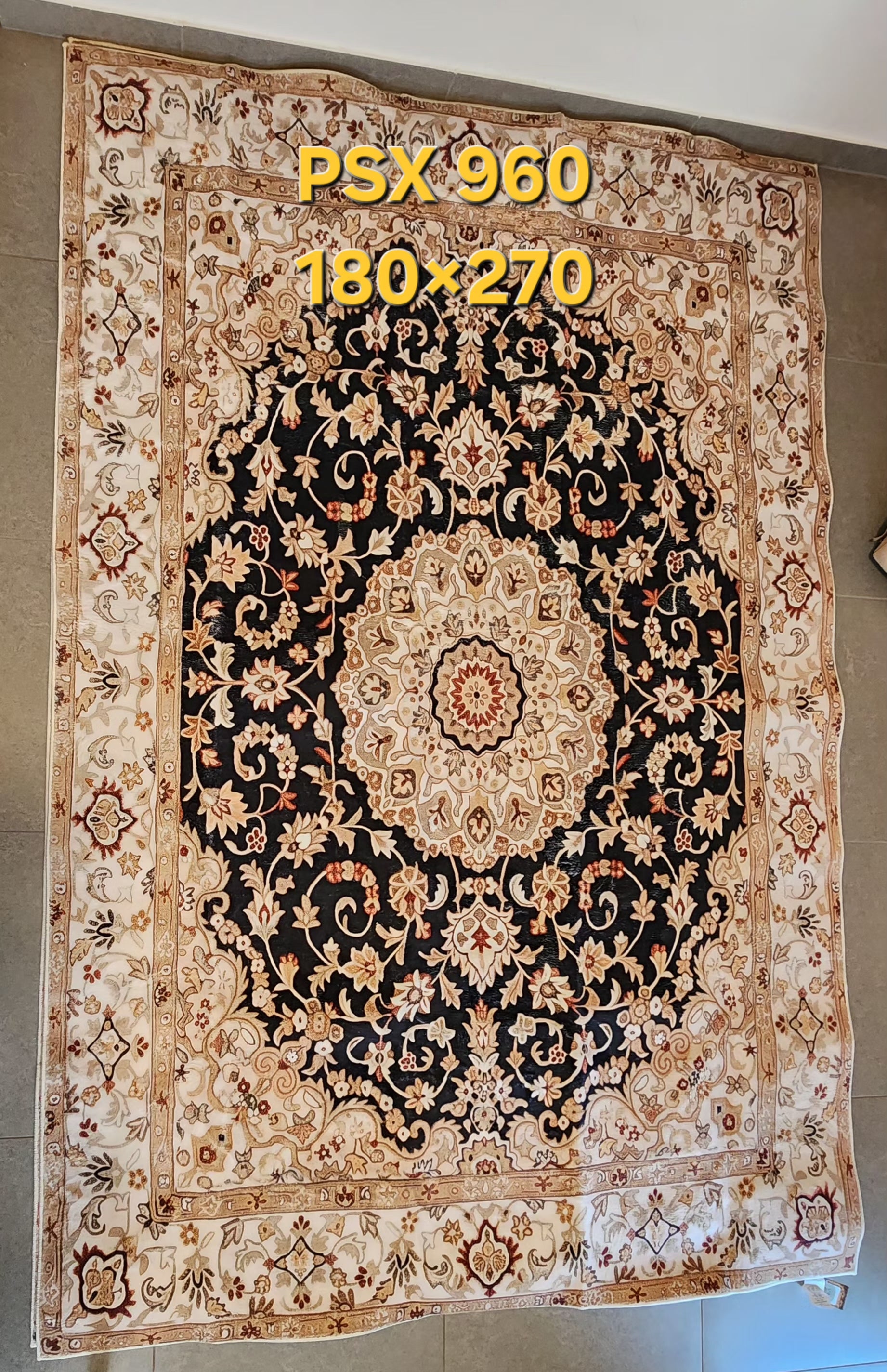 שטיח 100% פוליאסטר פרמיום בסגנון פרסי אוריינטלי  PSX 960 180X270