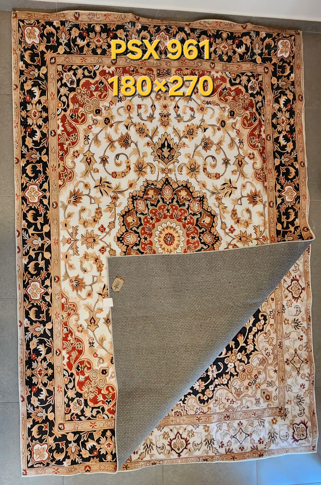 שטיח 100% פוליאסטר פרמיום בסגנון פרסי אוריינטלי  PSX 961 180X270