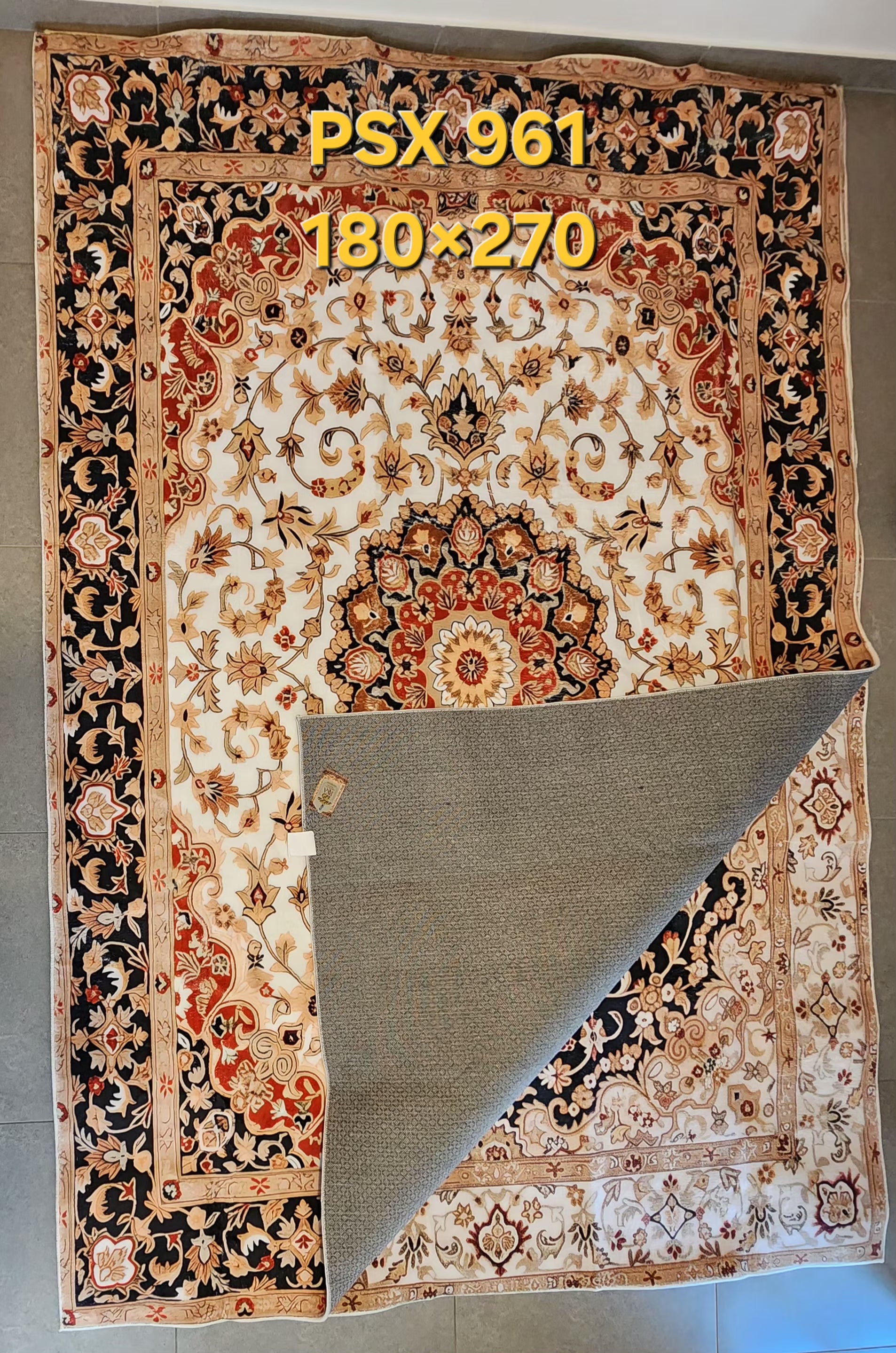 שטיח 100% פוליאסטר פרמיום בסגנון פרסי אוריינטלי  PSX 961 180X270