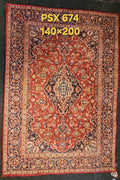 PSX 674 Printed Carpet Red Colorful Persian 140X200 | שטיח מודפס דוגמא פרסית אדום צבעוני 140X200
