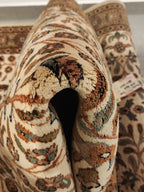 WR120 ISFAHAN Beige |  עבודת יד ראנר עבודת יד בסגנון פרסי צמר 88x301 ס"מ