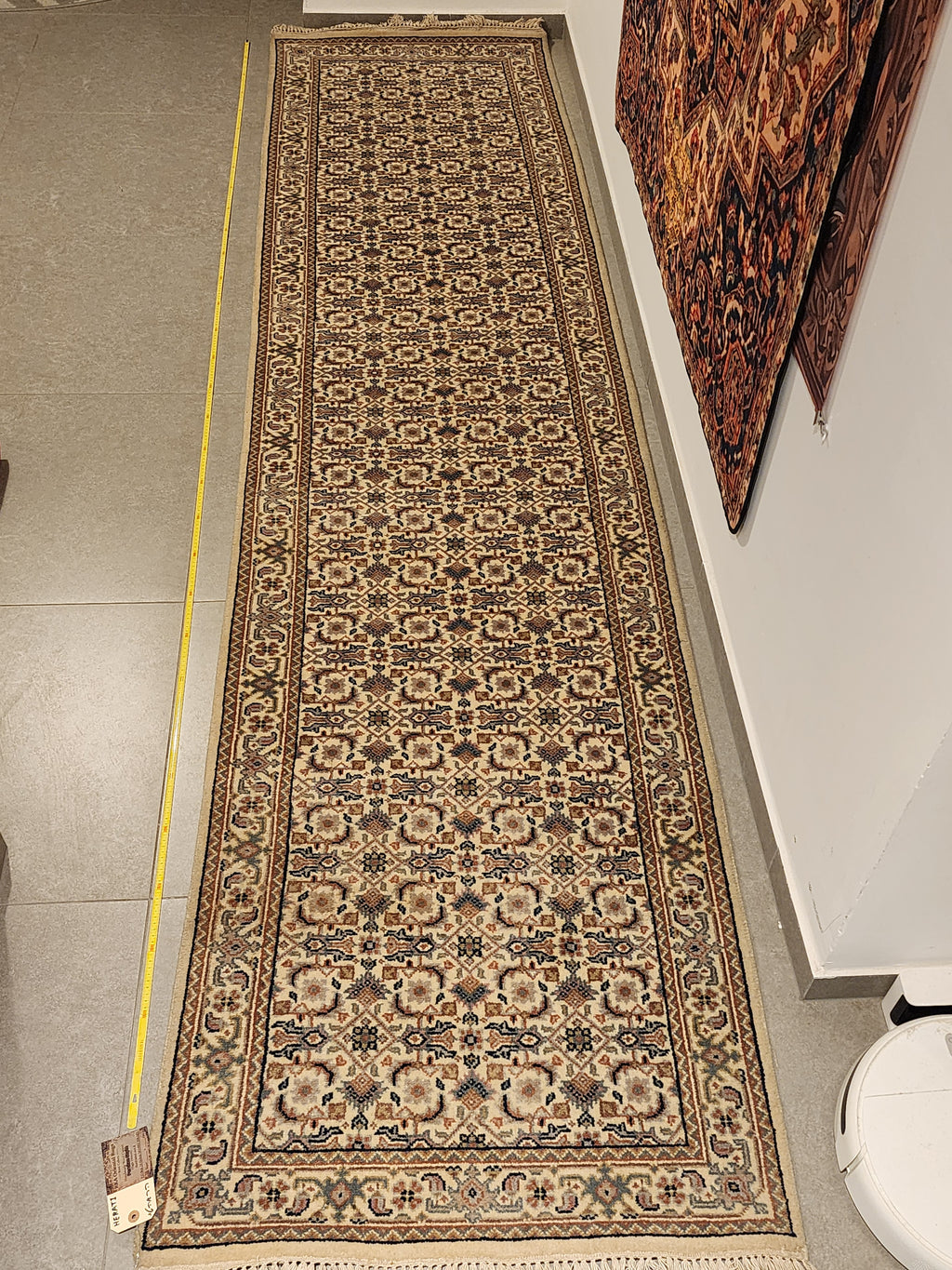 WR139 BIDJAR MAHI Cream | ראנר עבודת יד צמר בסגנון פרסי 83x333 ס"מ