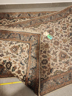 WR146 NAIN Beige | ראנר עבודת יד בסגנון פרסי  צמר 84x343 ס"מ