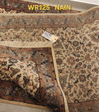 WR125 NAIN Beige | ראנר עבודת יד בסגנון פרסי  צמר 87x242 ס"מ