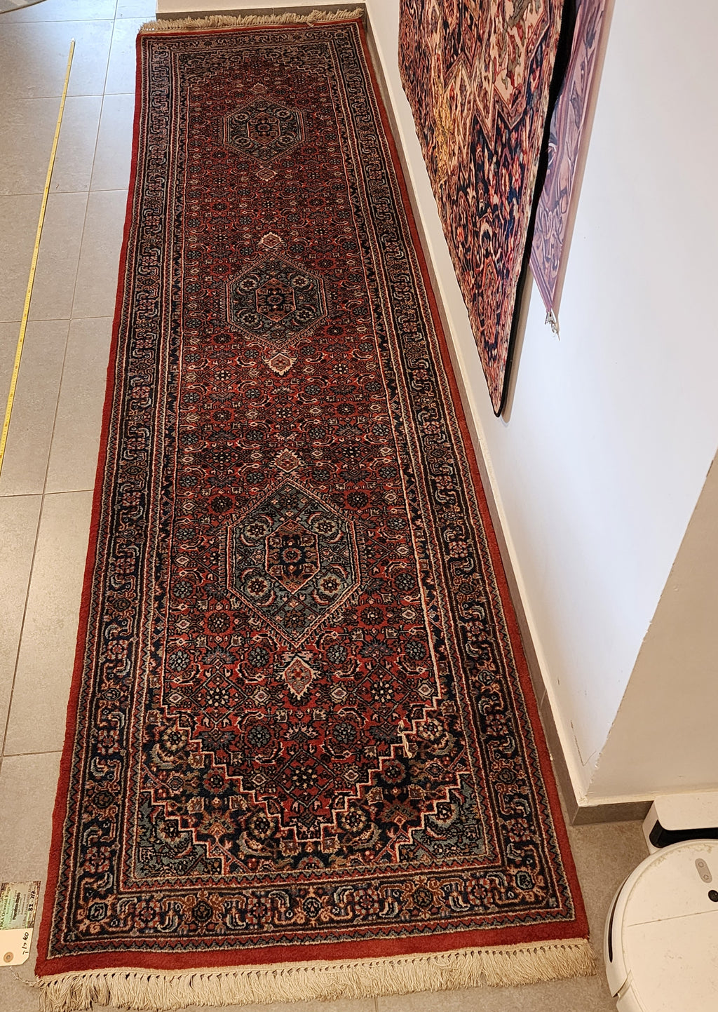 WR130 BIDJAR Red | ראנר עבודת יד צמר בסגנון פרסי 83x317 ס"מ