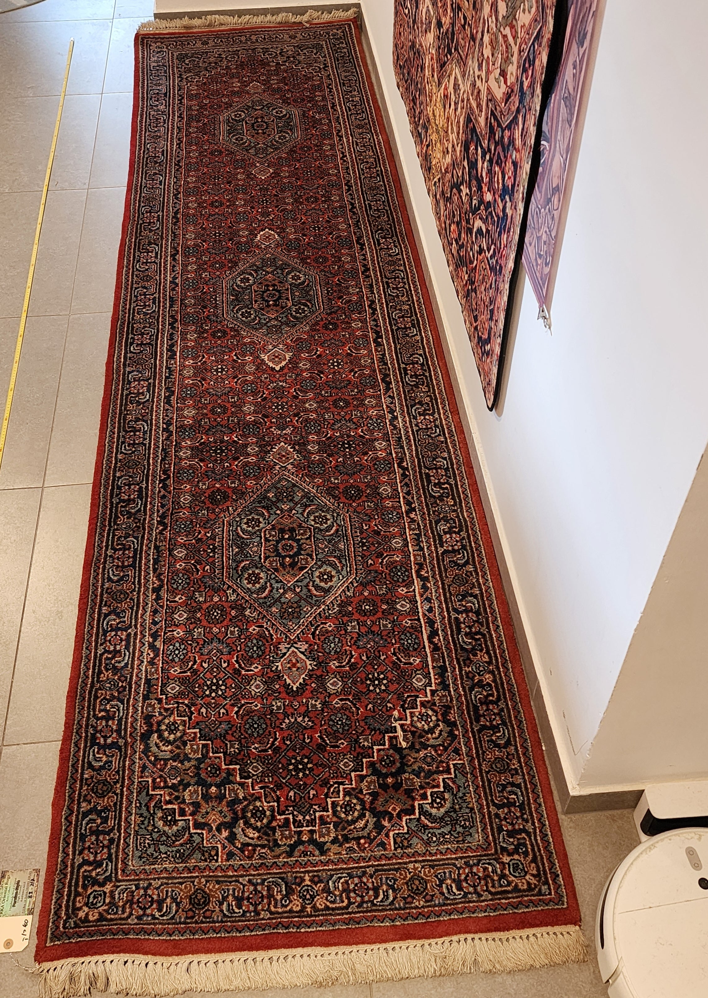 WR130 BIDJAR Red | ראנר עבודת יד צמר בסגנון פרסי 83x317 ס"מ