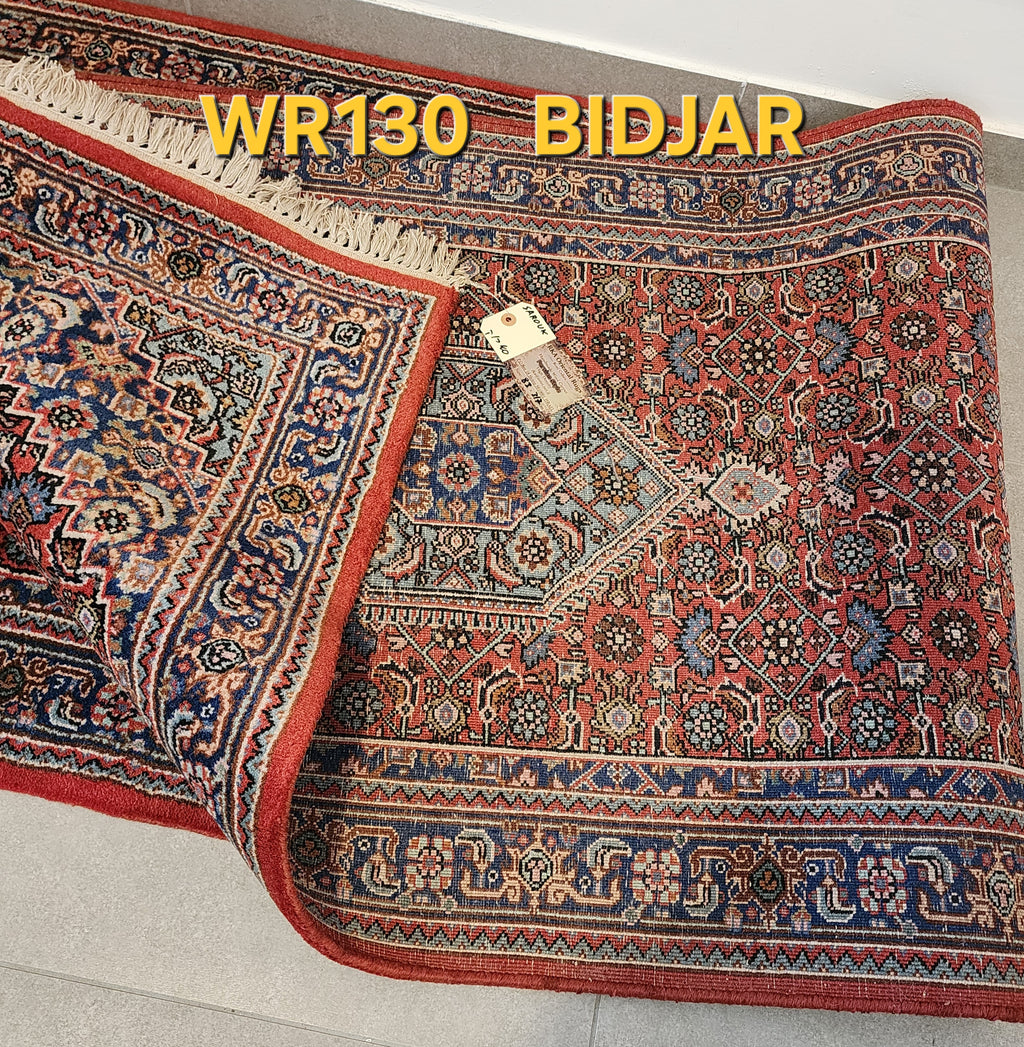 WR130 BIDJAR Red | ראנר עבודת יד צמר בסגנון פרסי 83x317 ס"מ