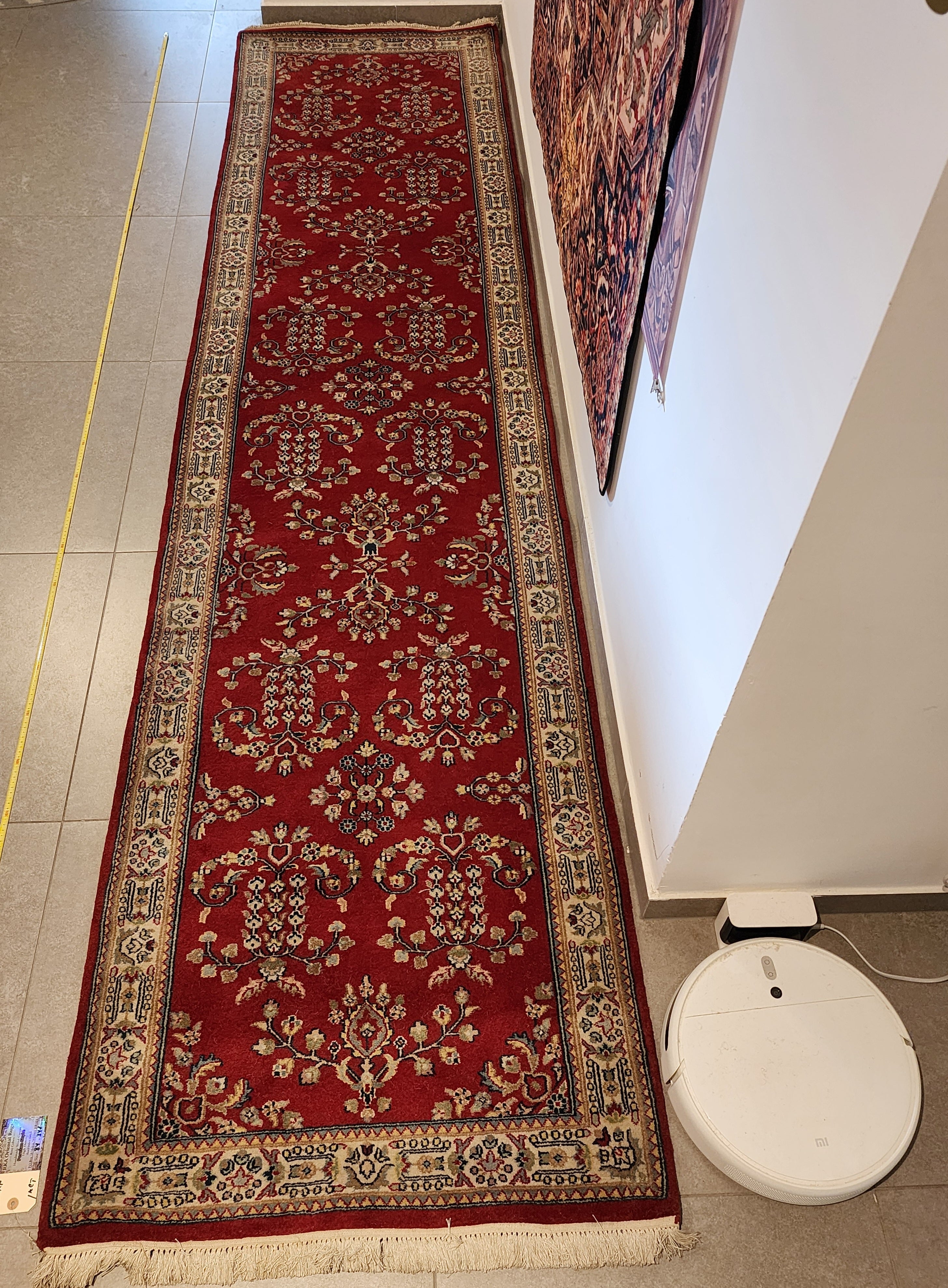 WR140 SAROUK Red | ראנר עבודת יד צמר בסגנון פרסי 84x341 ס"מ