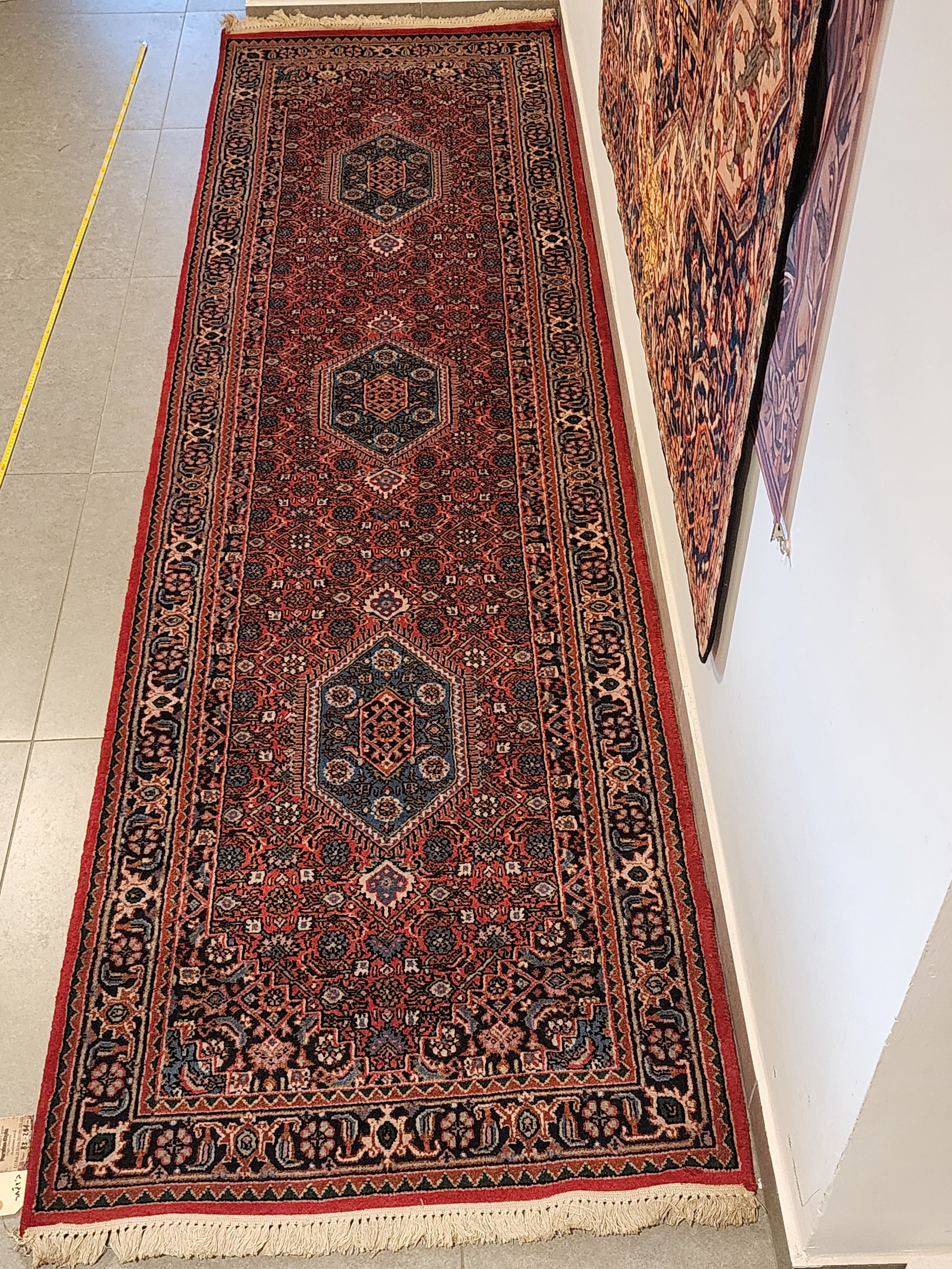 WR133 BIDJAR Red | ראנר עבודת יד צמר בסגנון פרסי 83x291 ס"מ