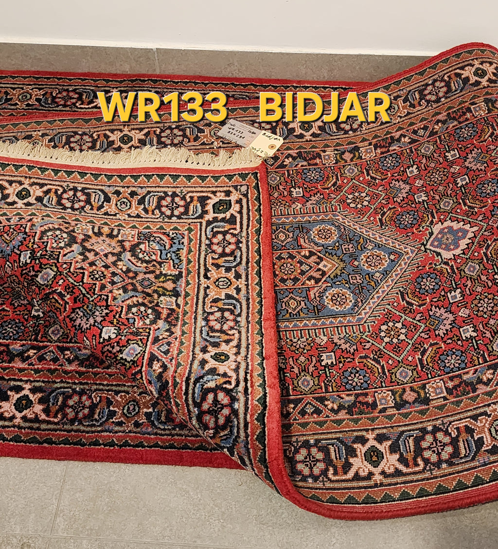 WR133 BIDJAR Red | ראנר עבודת יד צמר בסגנון פרסי 83x291 ס"מ