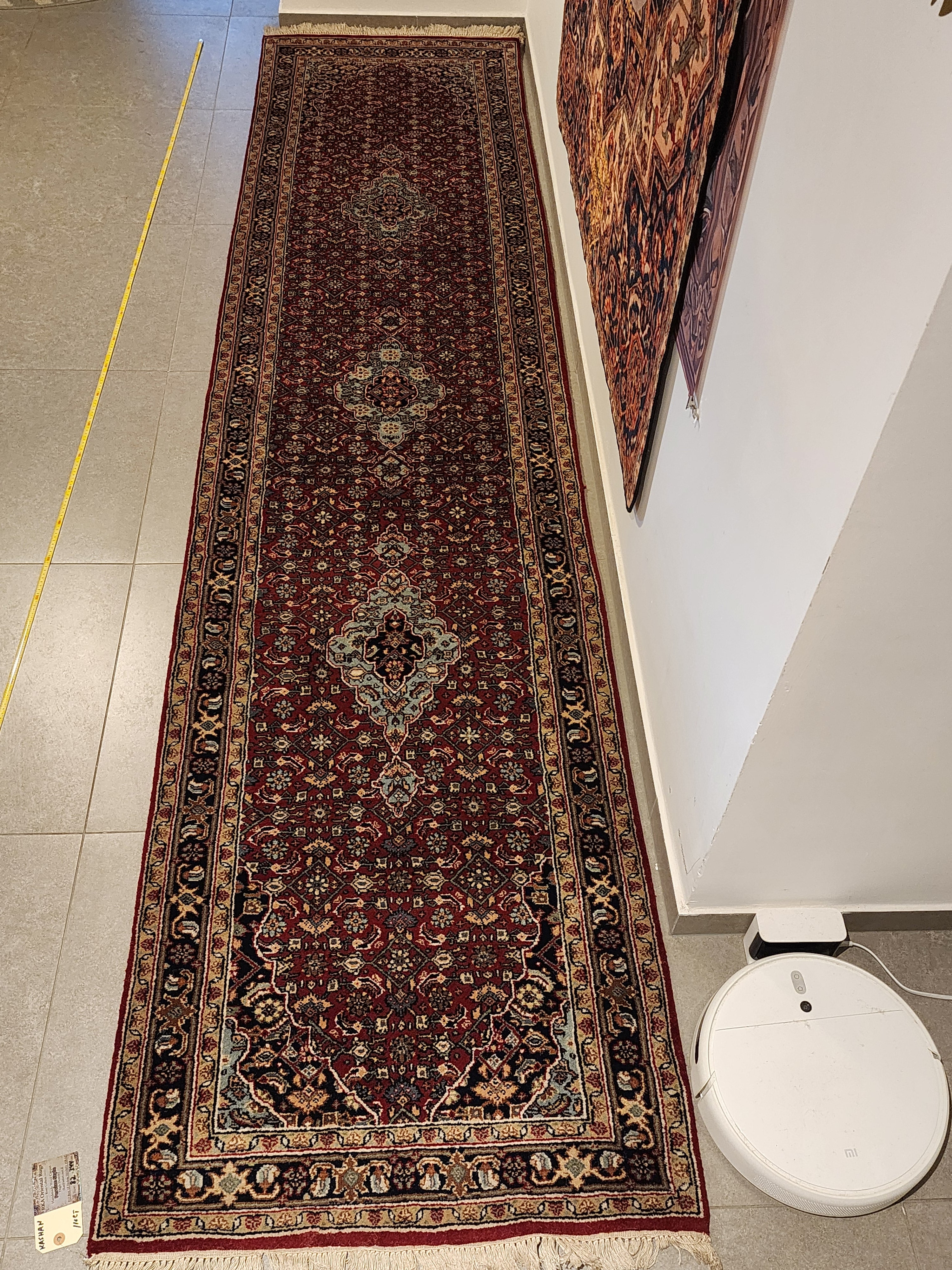 WR143 KASHAN Red | ראנר עבודת יד צמר בסגנון פרסי 82x344 ס"מ