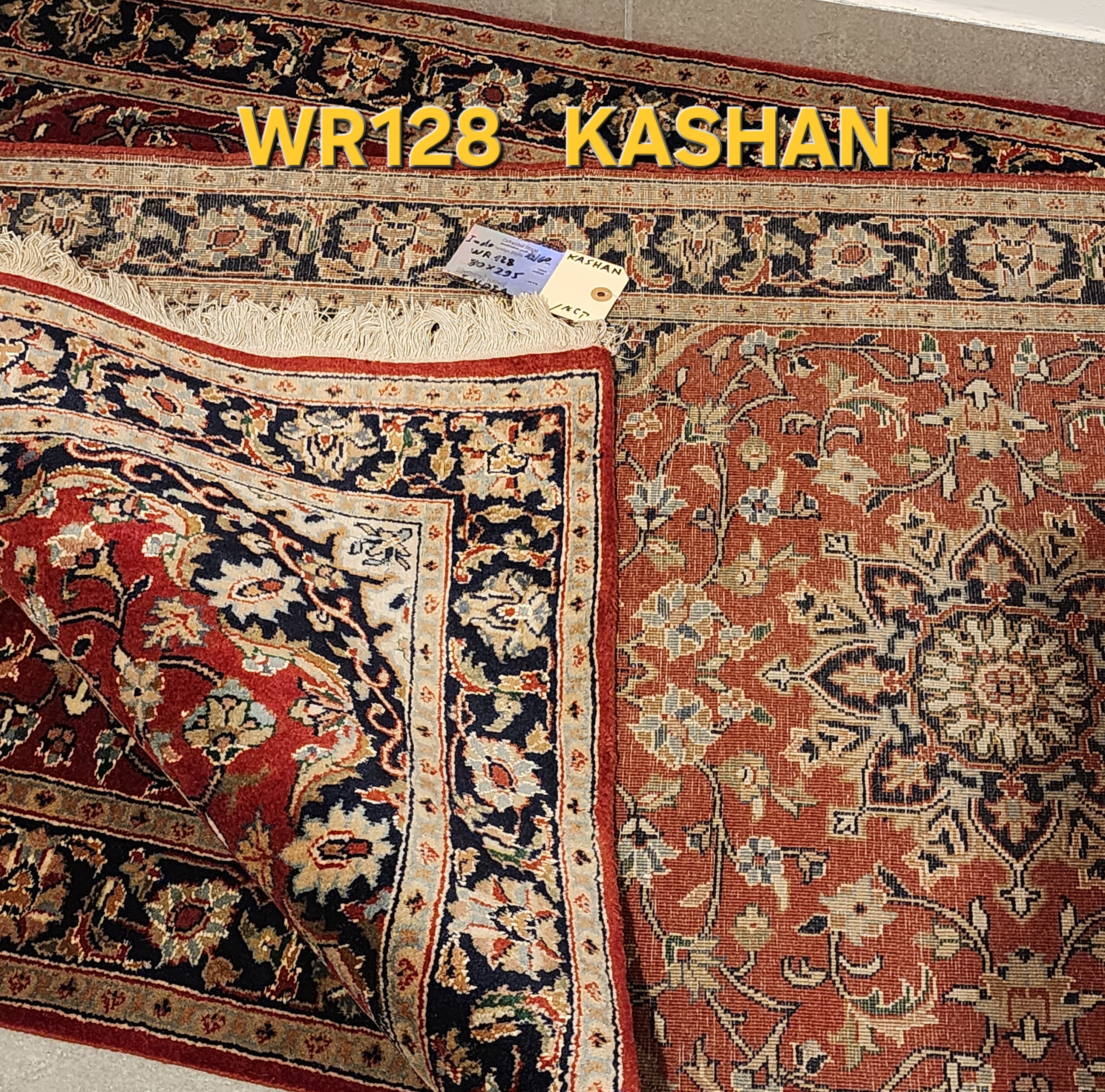 WR128 KASHAN Red | ראנר עבודת יד צמר בסגנון פרסי 80x295 ס"מ