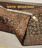 WR118 BIDJAR MAHI Blue | ראנר עבודת יד צמר עבודת יד בסגנון פרסי  74x304 ס"מ