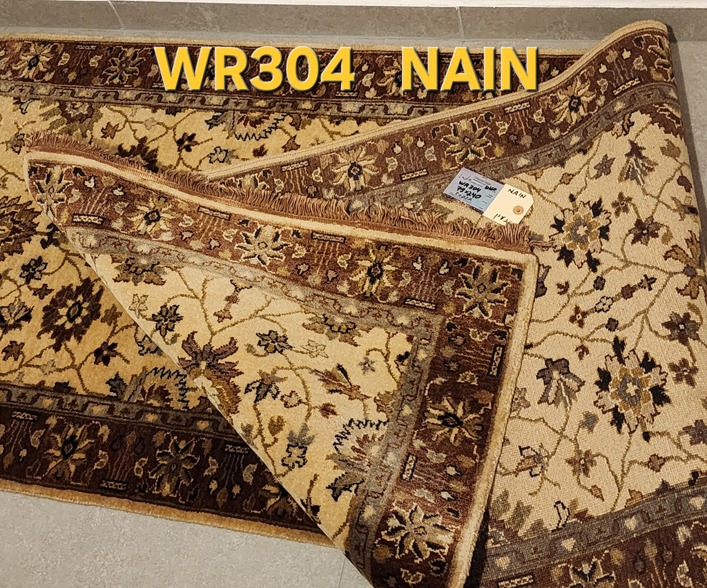 WR304 NAIN Beige | ראנר עבודת יד צמר בסגנון פרסי 79x240 ס"מ