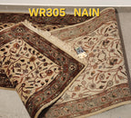 WR305 NAIN Beige | ראנר עבודת יד צמר בסגנון פרסי 75x299 ס"מ
