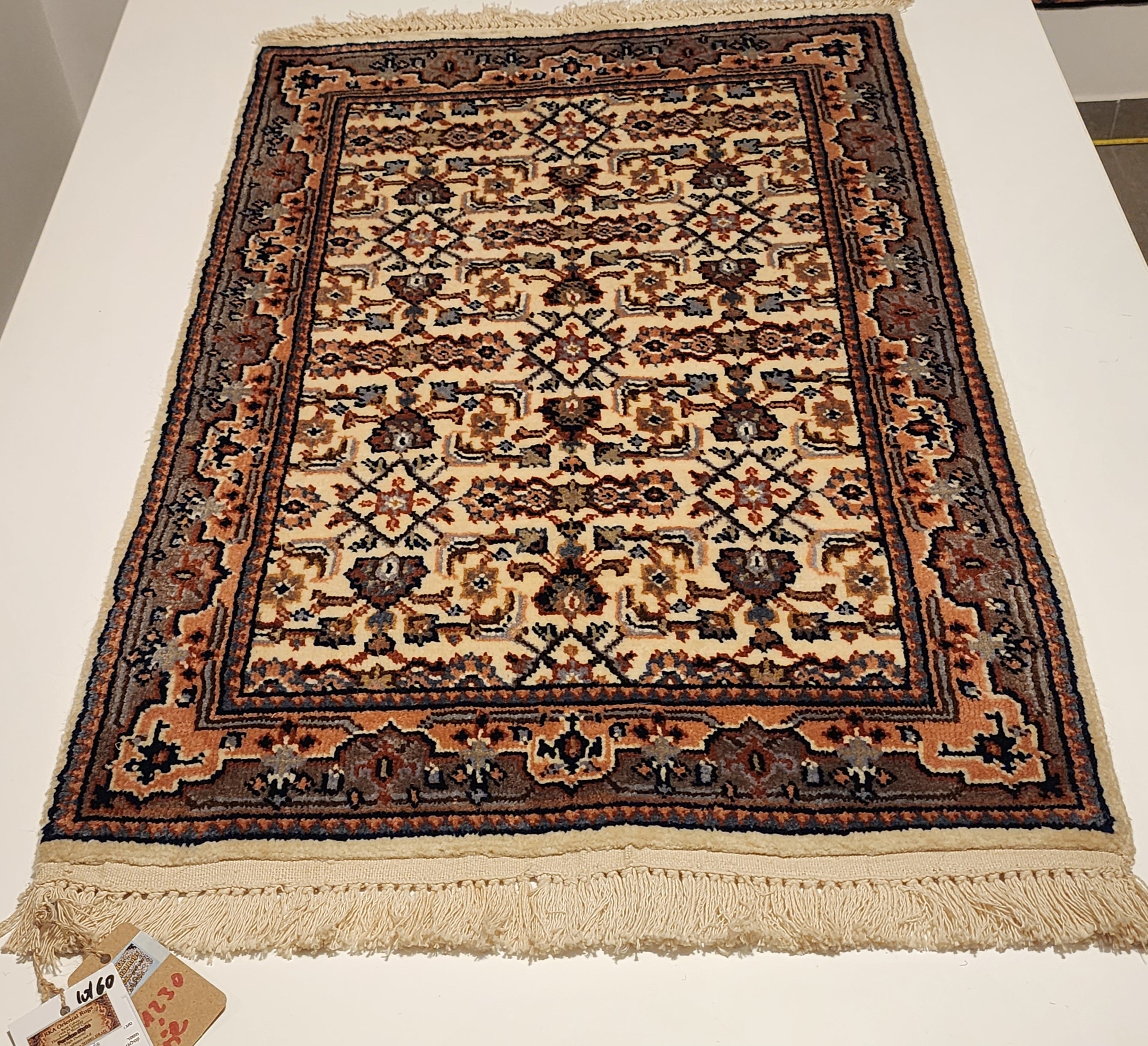 WA313 BIDJAR MAHI Beige | שטיח תפילה צמר עבודת יד בסגנון בידג'אר פרסי  54x82 ס"מ