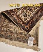 WA313 BIDJAR MAHI Beige | שטיח תפילה צמר עבודת יד בסגנון בידג'אר פרסי  54x82 ס"מ