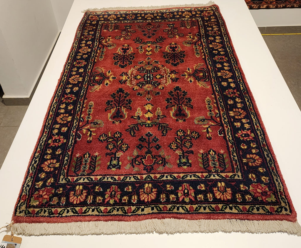 WA312 SAROUK Red | שטיח תפילה צמר עבודת יד בסגנון סארוק פרסי  61x94 ס"מ