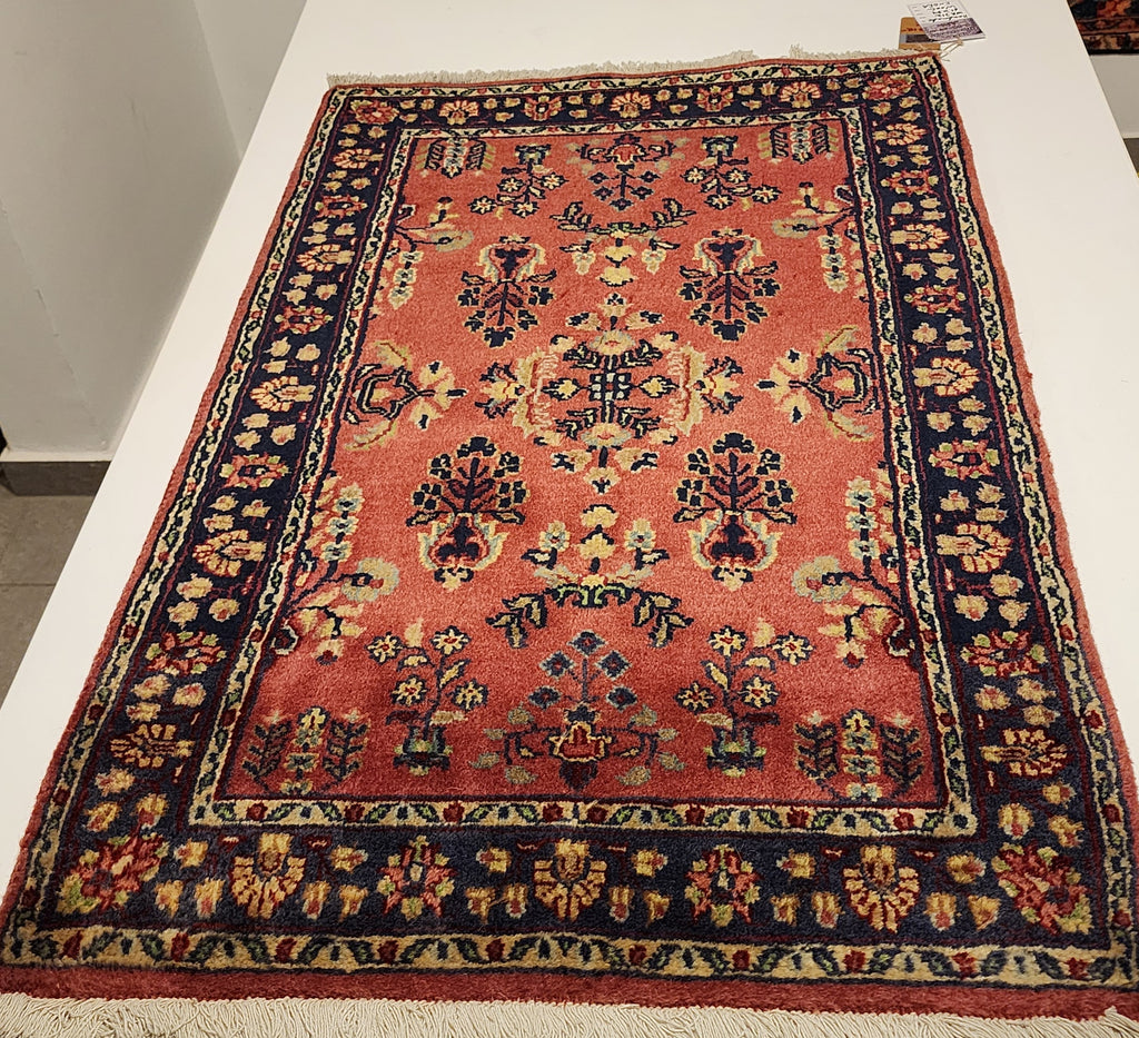 WA312 SAROUK Red | שטיח תפילה צמר עבודת יד בסגנון סארוק פרסי  61x94 ס"מ