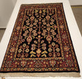 WA310 BIDJAR MAHI Black | שטיח תפילה צמר עבודת יד בסגנון בידג'אר פרסי  60x90 ס"מ