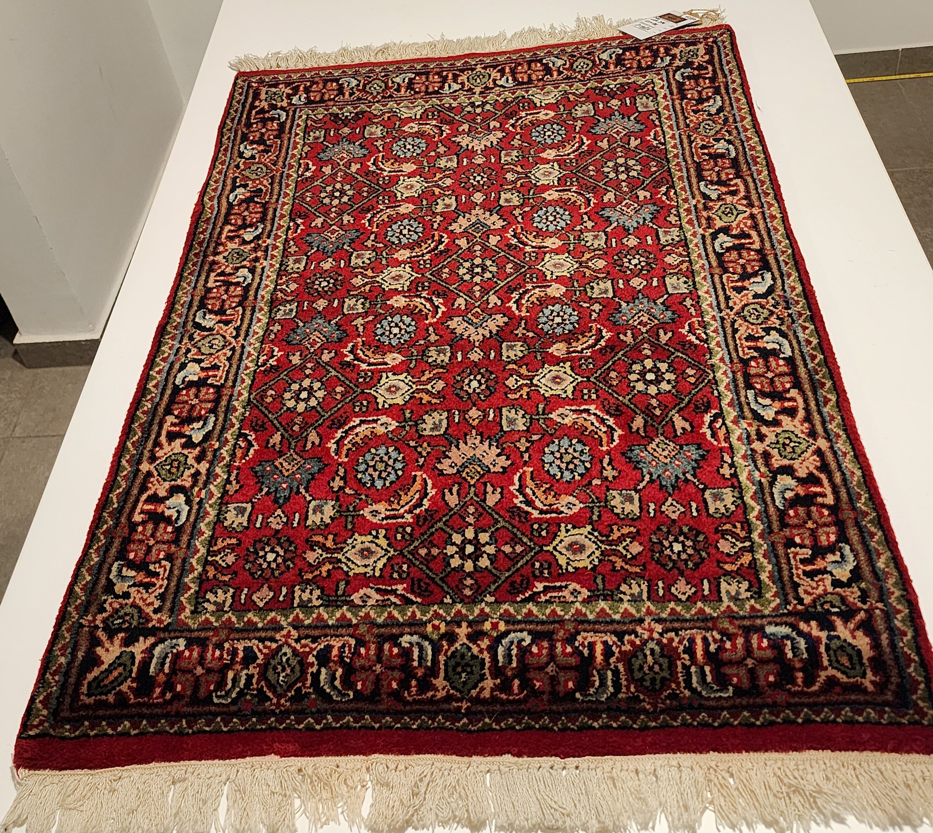 WA314 BIDJAR MAHI Red | שטיח תפילה צמר עבודת יד בסגנון בידג'אר פרסי  63x88 ס"מ