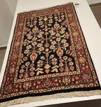 WA311 BIDJAR MAHI Black | שטיח תפילה צמר עבודת יד בסגנון בידג'אר פרסי  61x92 ס"מ