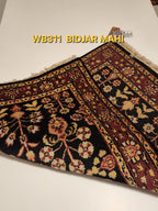 WA311 BIDJAR MAHI Black | שטיח תפילה צמר עבודת יד בסגנון בידג'אר פרסי  61x92 ס"מ