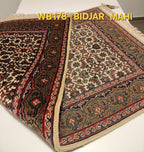 WB178 BIDJAR MAHI Beige | שטיח צמר עבודת יד בסגנון בידג'אר מאהי  פרסי  72x136 ס"מ
