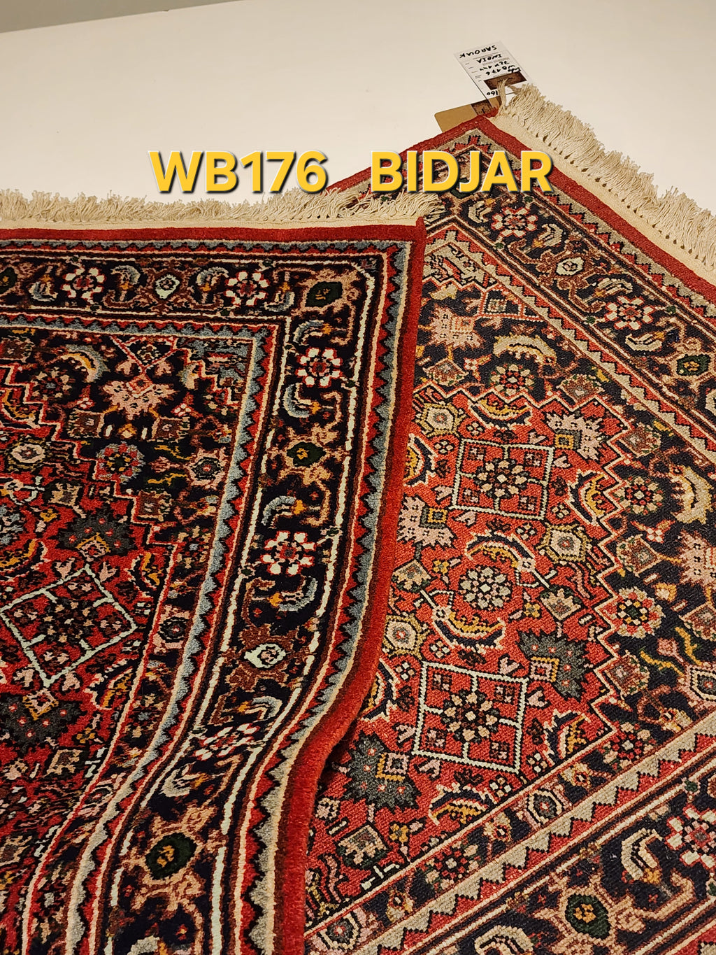 WB176 BIDJAR Red | שטיח צמר עבודת יד בסגנון בידג'אר פרסי  72x144 ס"מ
