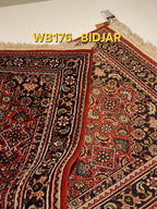 WB176 BIDJAR Red | שטיח צמר עבודת יד בסגנון בידג'אר פרסי  72x144 ס"מ