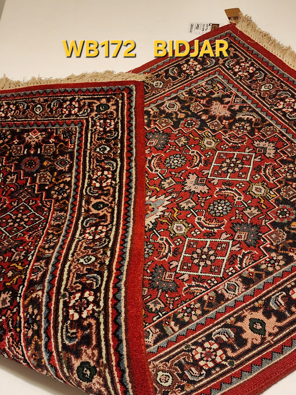 WB172 BIDJAR Red | שטיח צמר עבודת יד בסגנון בידג'אר פרסי  73x150 ס"מ