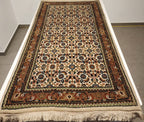 WB184 TABRIZ MAHI Cream | שטיח צמר עבודת יד בסגנון טבריז מאהי פרסי  74x139 ס"מ