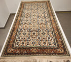 WB184 TABRIZ MAHI Cream | שטיח צמר עבודת יד בסגנון טבריז מאהי פרסי  74x139 ס"מ