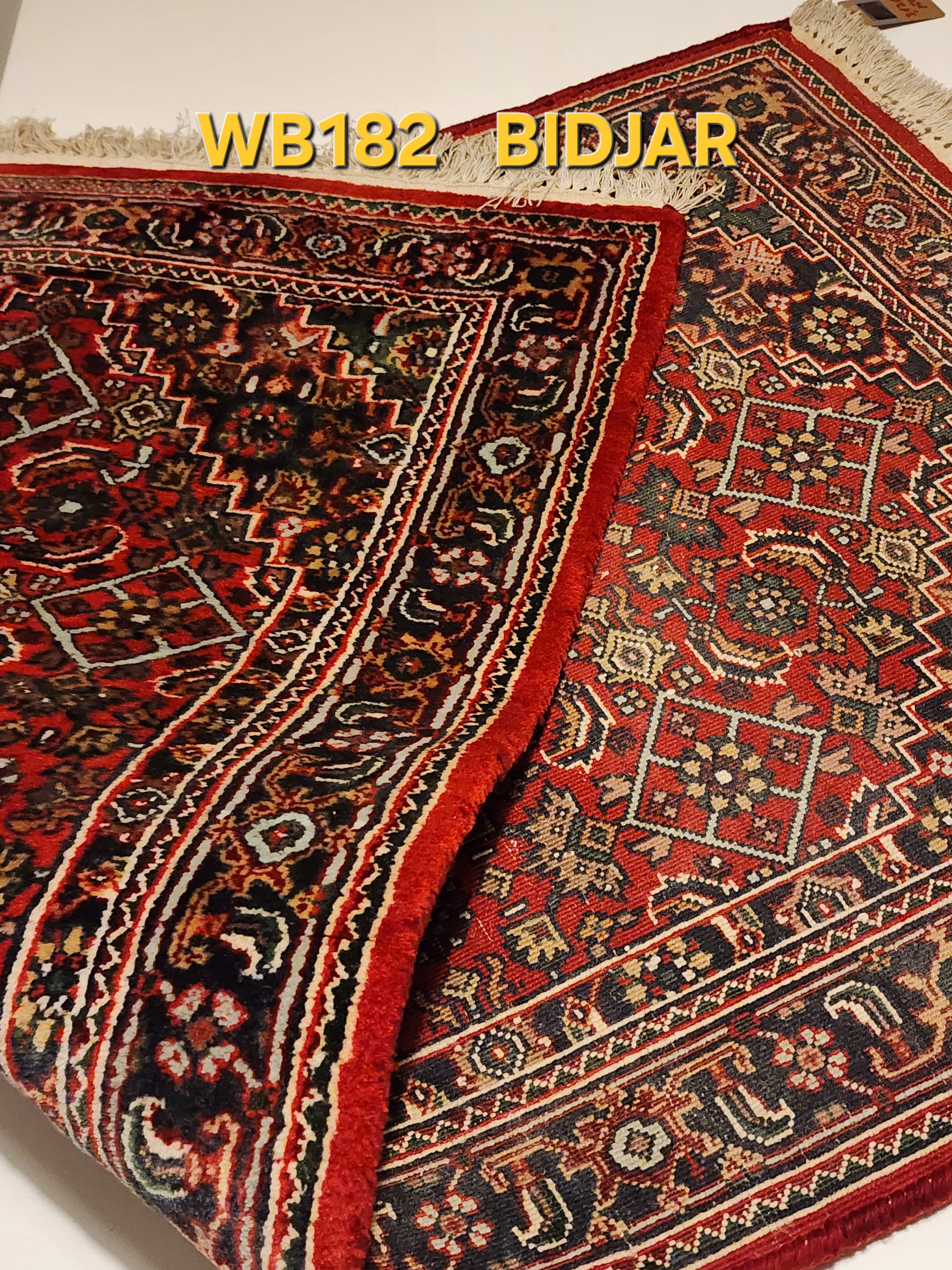 WB182 BIDJAR Red | שטיח צמר עבודת יד בסגנון בידג'אר פרסי  74x141 ס"מ