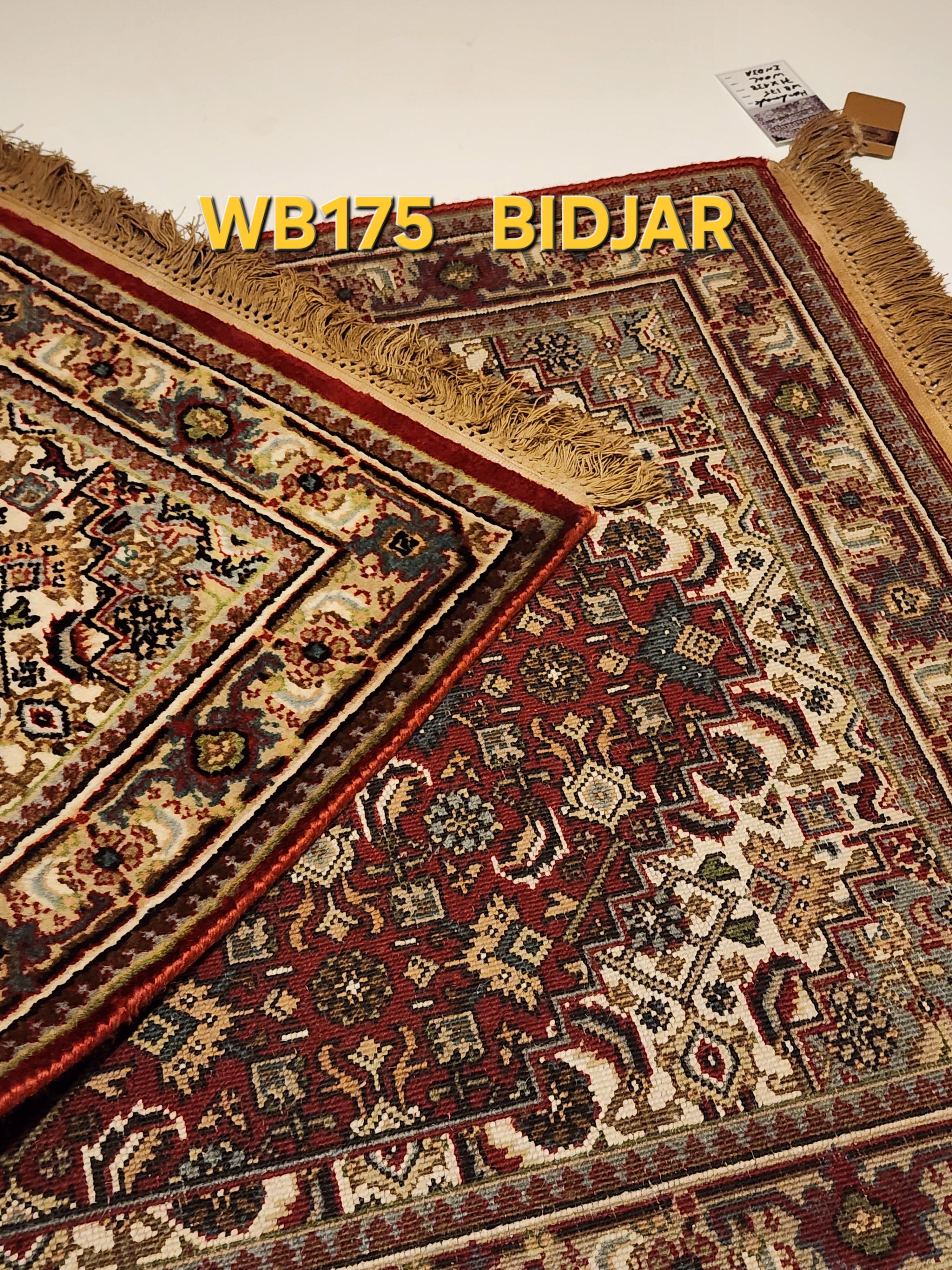 WB175 BIDJAR Red | שטיח צמר עבודת יד בסגנון בידג'אר פרסי  71x138 ס"מ