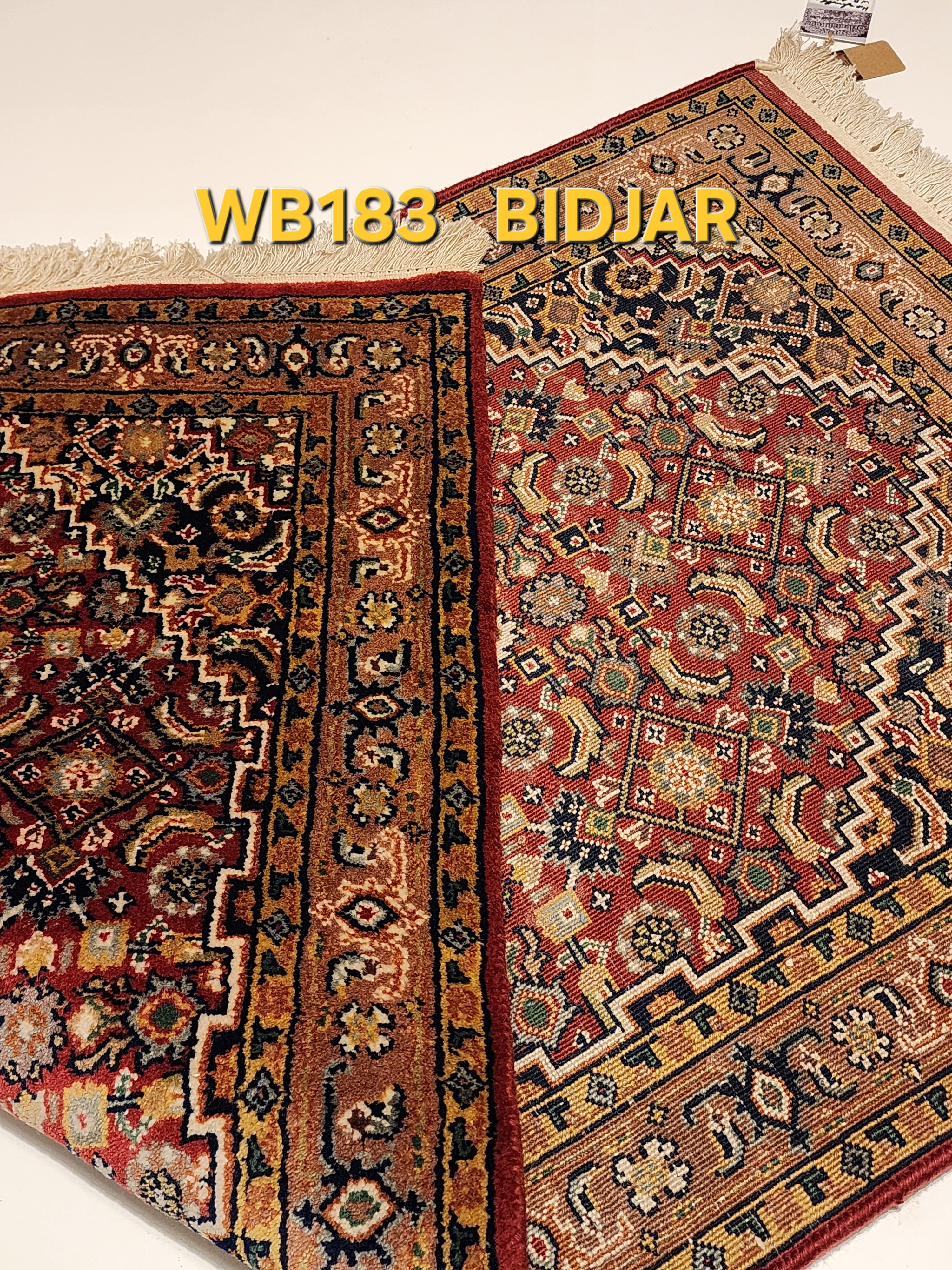 WB183 BIDJAR Red | שטיח צמר עבודת יד בסגנון בידג'אר פרסי  70x134 ס"מ