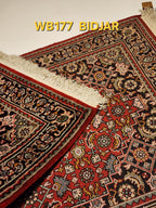 WB177 BIDJAR Red | שטיח צמר עבודת יד בסגנון בידג'אר פרסי  75x143 ס"מ
