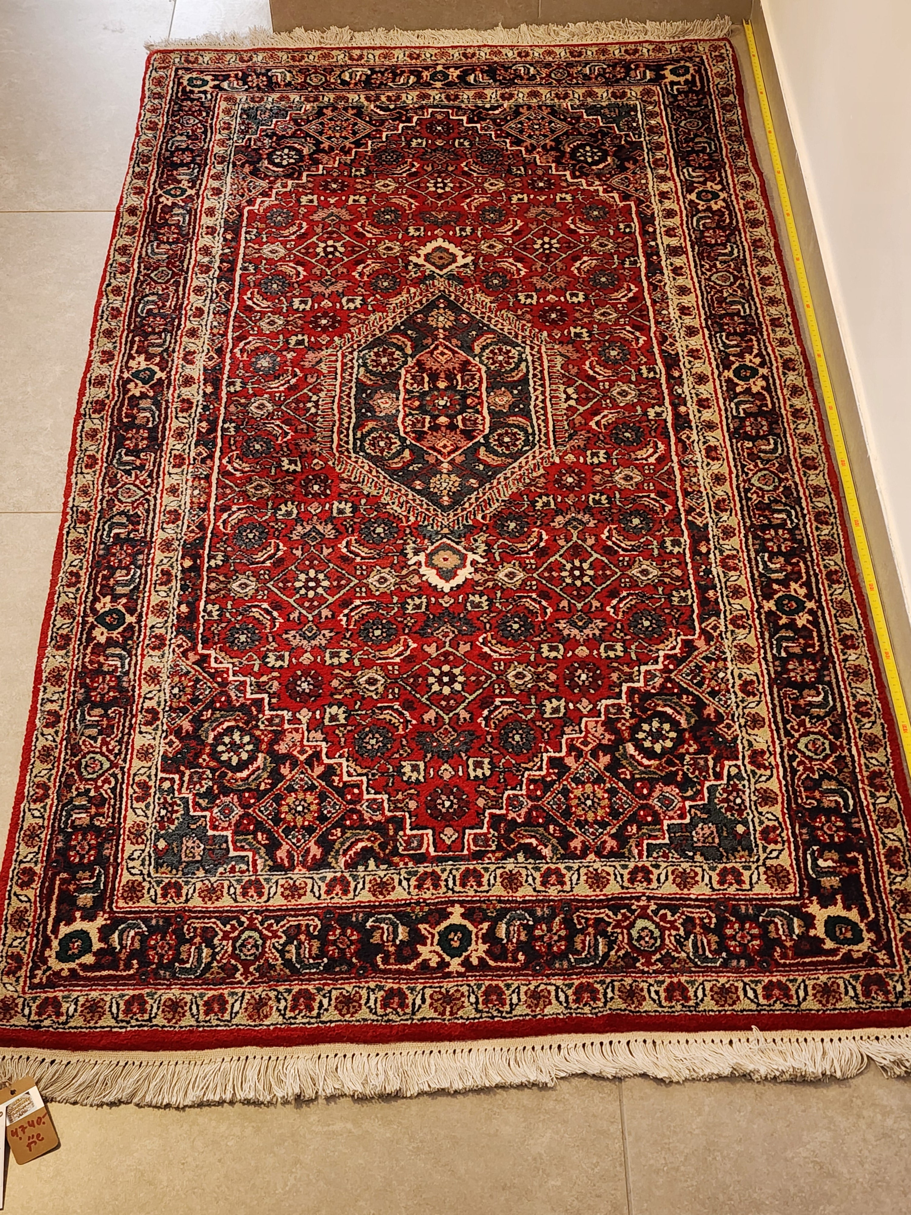 WC192 BIDJAR Red | שטיח צמר עבודת יד בסגנון בידג'אר פרסי  93x170 ס"מ