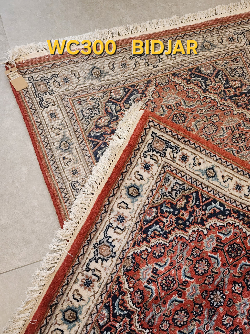 WC300 BIDJAR Orange | שטיח צמר עבודת יד בסגנון בידג'אר פרסי  91x165 ס"מ