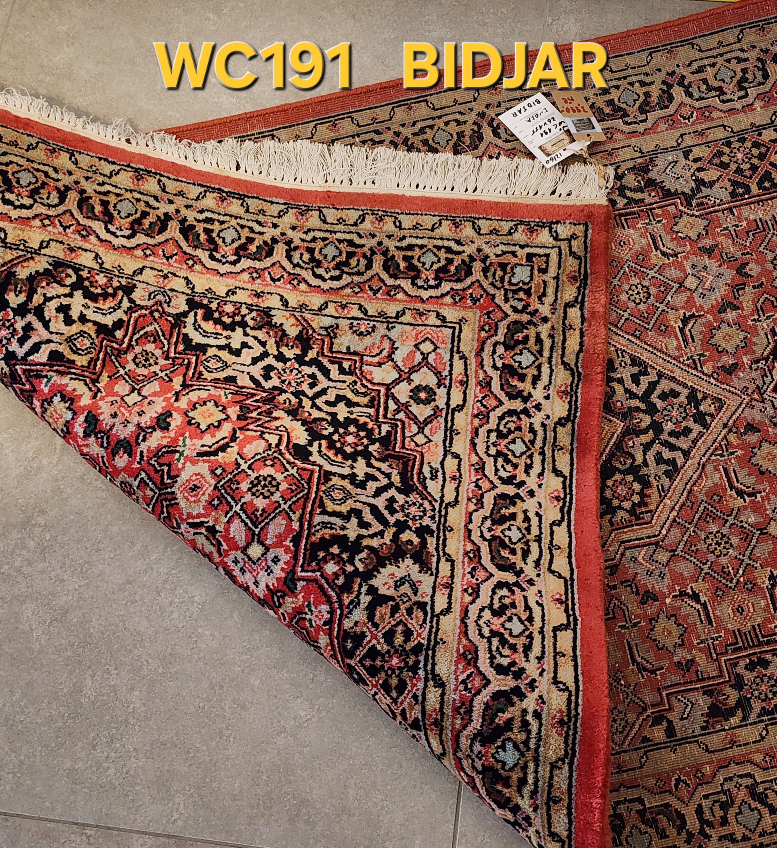 WC191 BIDJAR Orange | שטיח צמר עבודת יד בסגנון בידג'אר פרסי  86x155 ס"מ