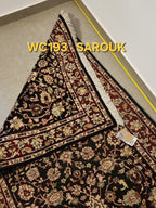 WC193 SAROUK Black | שטיח צמר עבודת יד בסגנון סארוק פרסי  91x153 ס"מ