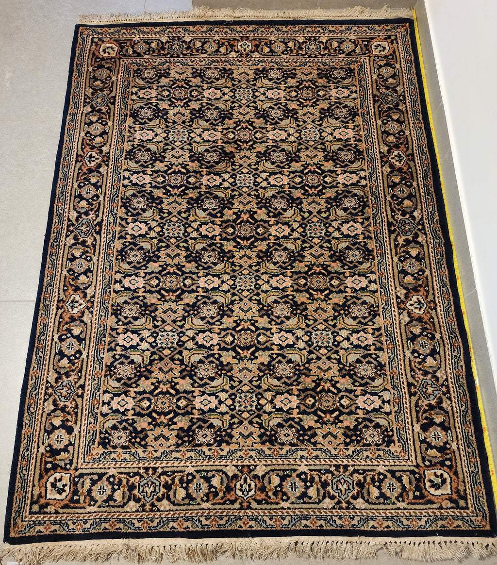 WD25 TABRIZ MAHI Blue | שטיח צמר עבודת יד בסגנון טבריז מאהי פרסי  115x156 ס"מ