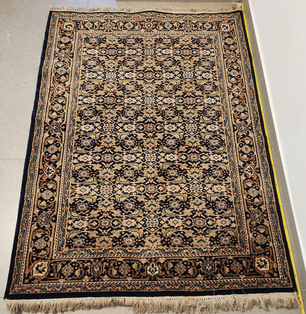 WD25 TABRIZ MAHI Blue | שטיח צמר עבודת יד בסגנון טבריז מאהי פרסי  115x156 ס"מ
