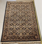 WD25 TABRIZ MAHI Blue | שטיח צמר עבודת יד בסגנון טבריז מאהי פרסי  115x156 ס"מ