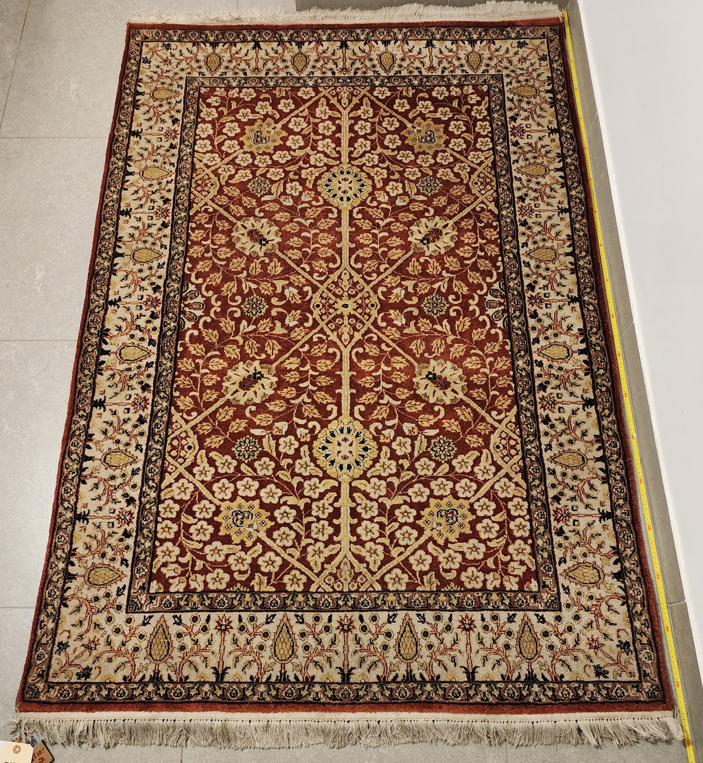 WD41 TABRIZ Red | שטיח צמר עבודת יד בסגנון טבריז פרסי  122x178 ס"מ