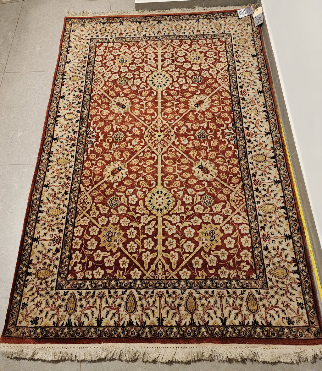 WD41 TABRIZ Red | שטיח צמר עבודת יד בסגנון טבריז פרסי  122x178 ס"מ
