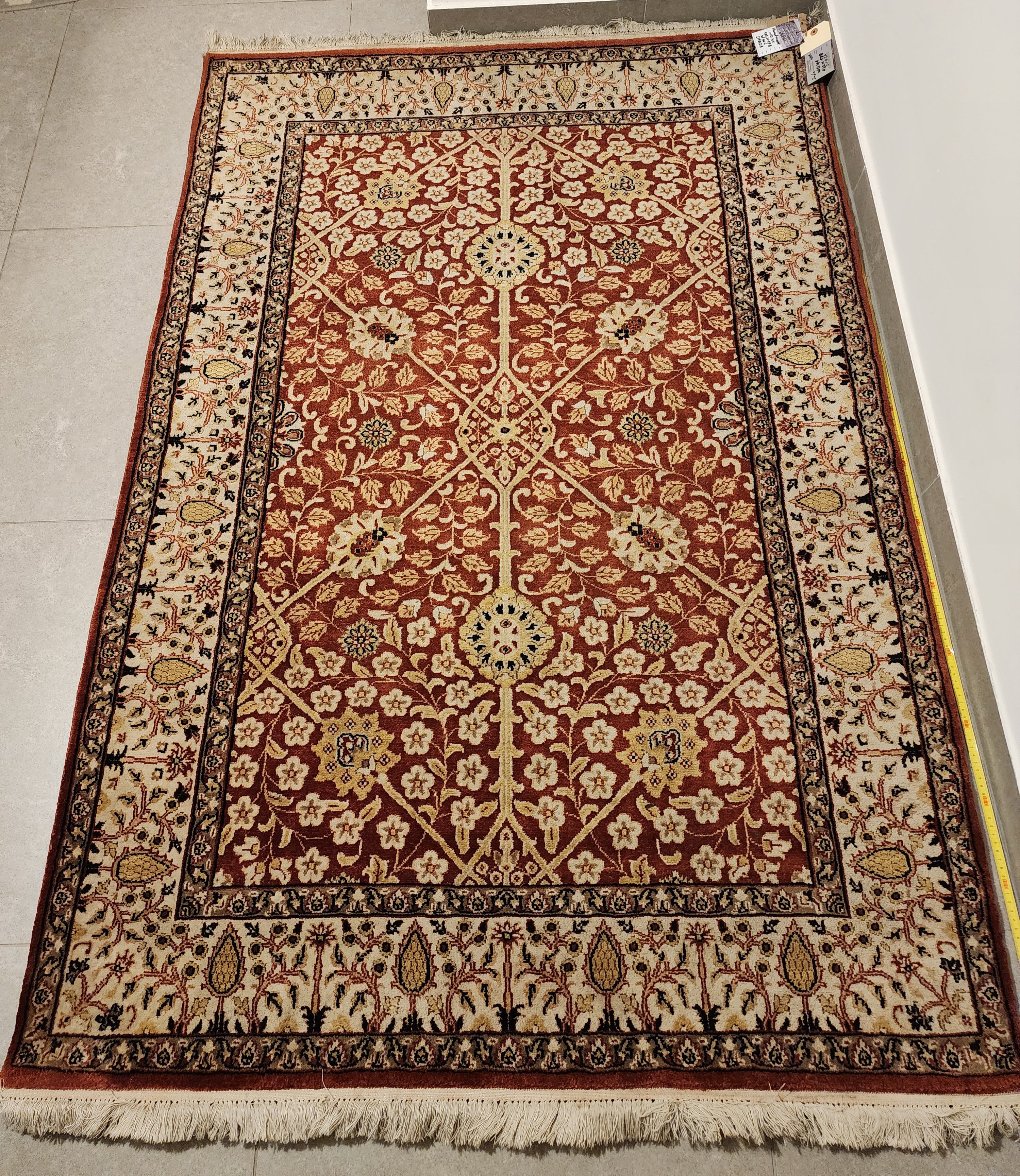 WD41 TABRIZ Red | שטיח צמר עבודת יד בסגנון טבריז פרסי  122x178 ס"מ
