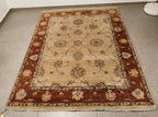 WE27 ZIEGLER Cream | שטיח צמר עבודת יד בסגנון זיגלר פרסי  155x192 ס"מ