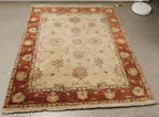 WE27 ZIEGLER Cream | שטיח צמר עבודת יד בסגנון זיגלר פרסי  155x192 ס"מ