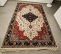 WE23 BIDJAR Cream | שטיח צמר עבודת יד בסגנון פרסי  175x252 ס"מ